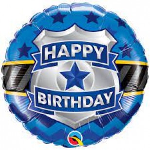 Police Badge Happy Birthday Balloon